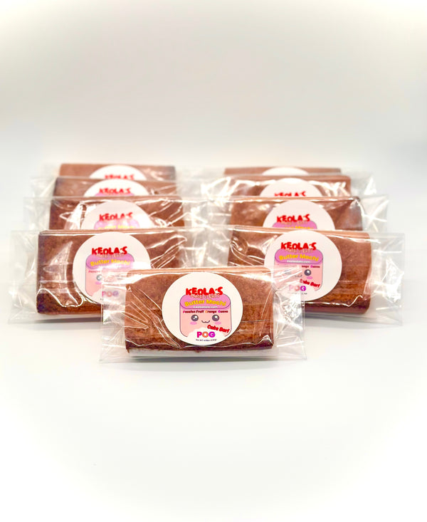 POG Butter Mochi Cake Bars – Passion Orange Guava Flavor | Keolas Mochi and Eats