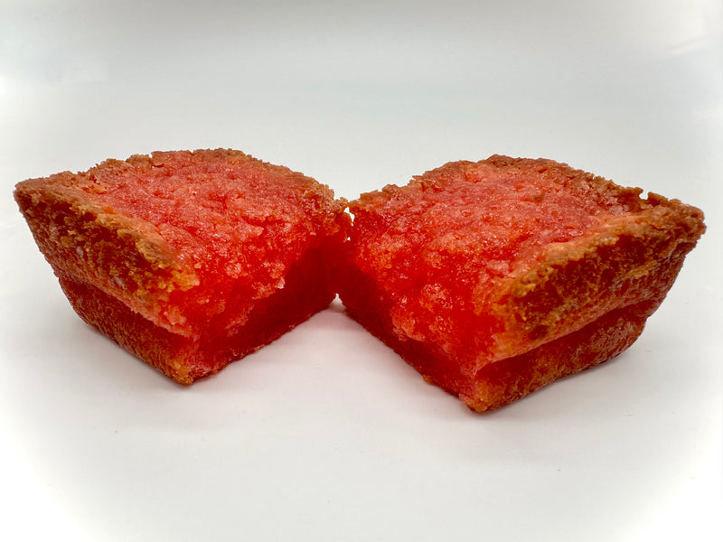 Strawberry Butter Mochi Bar Cut