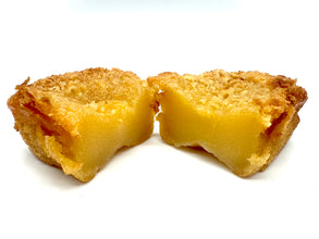 Vanilla Butter Mochi Cut